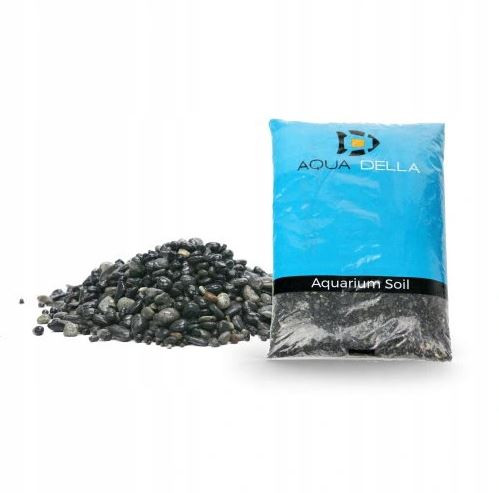 Černý Vulkanický Štěrk Pro Akvárium, Podklad, Půda 2-5 MM, 10 Kg
