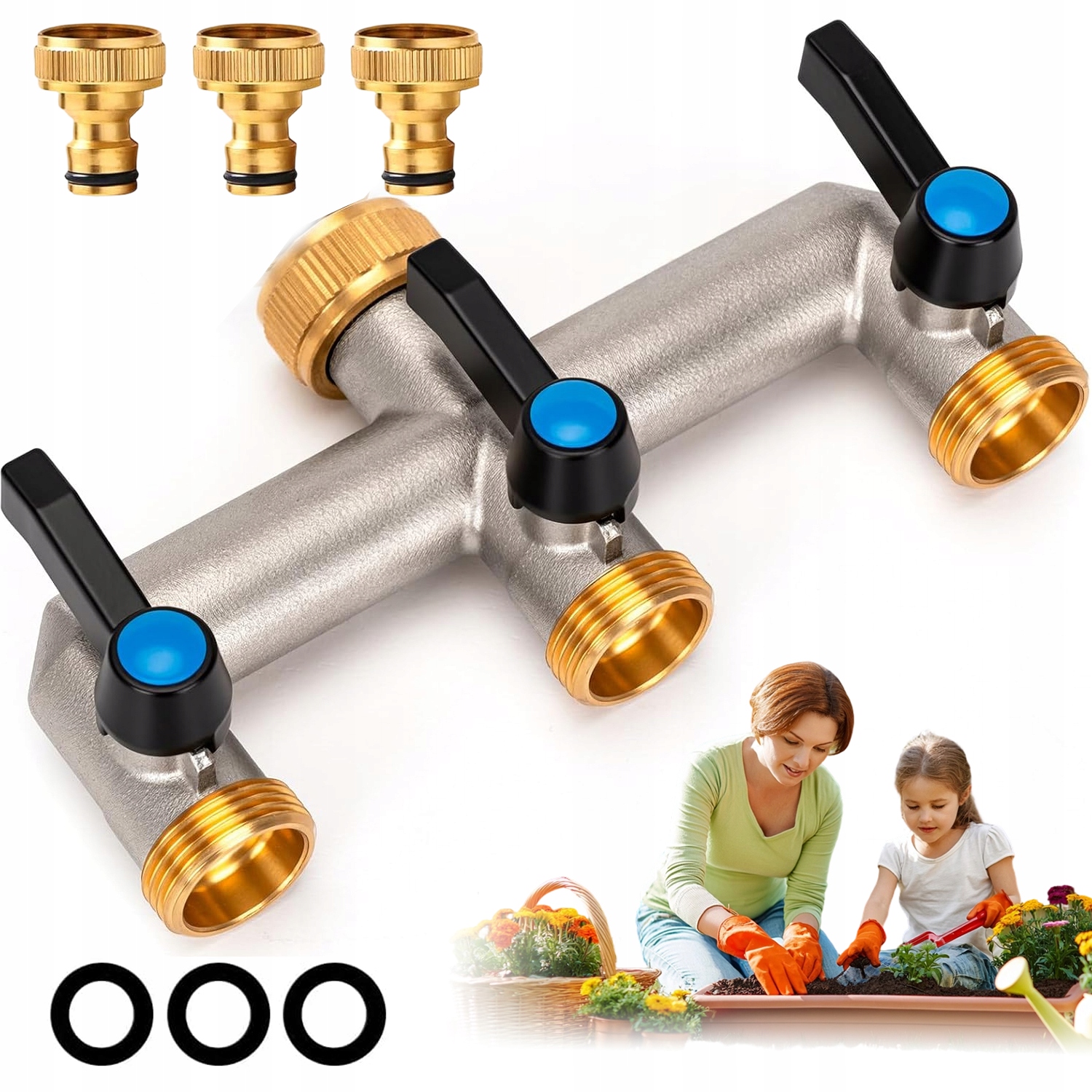 3-CESTNÝ Rozdělovač Se Závitovými Přípojkami Pro Fontány A Dávkovače