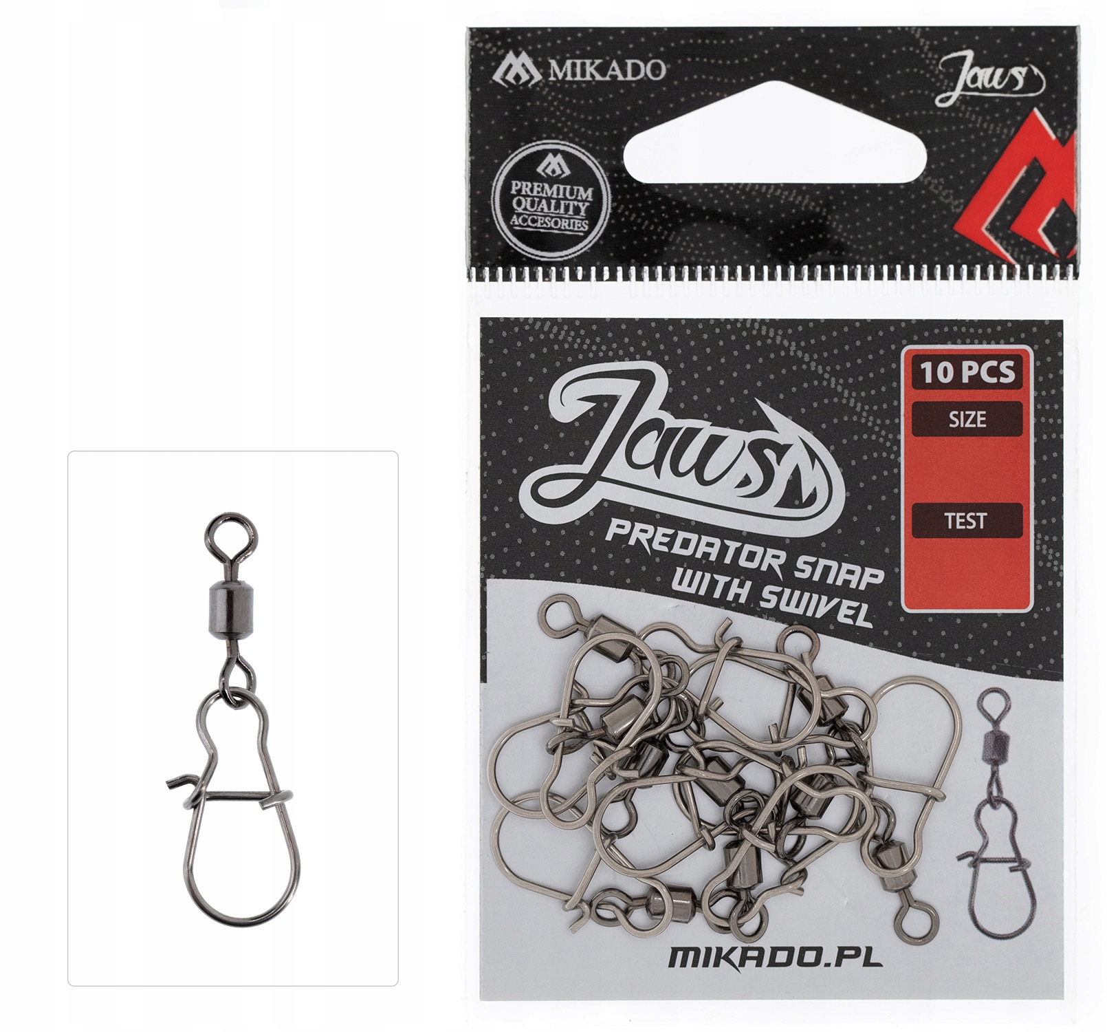 

Mikado Agrafka Z Krętlikiem Jaws Predator Rozm S