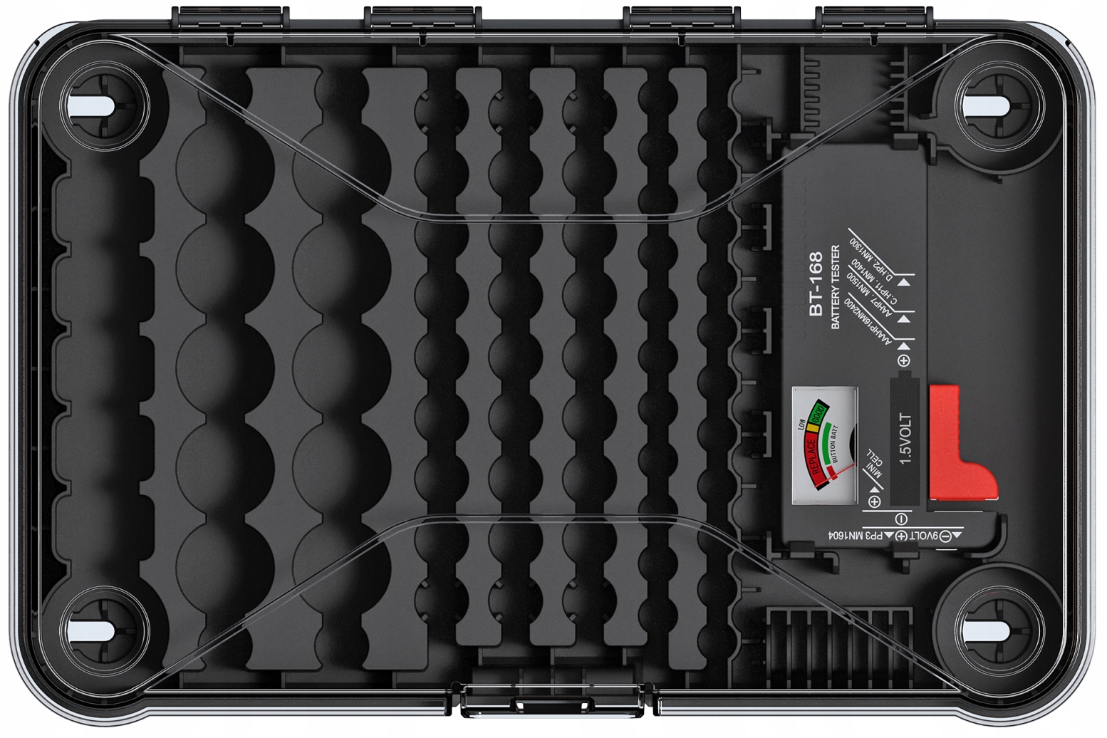 ORGANIZER SKRZYNKA NA BATERIE Kistenberg + TESTER Model KBBT