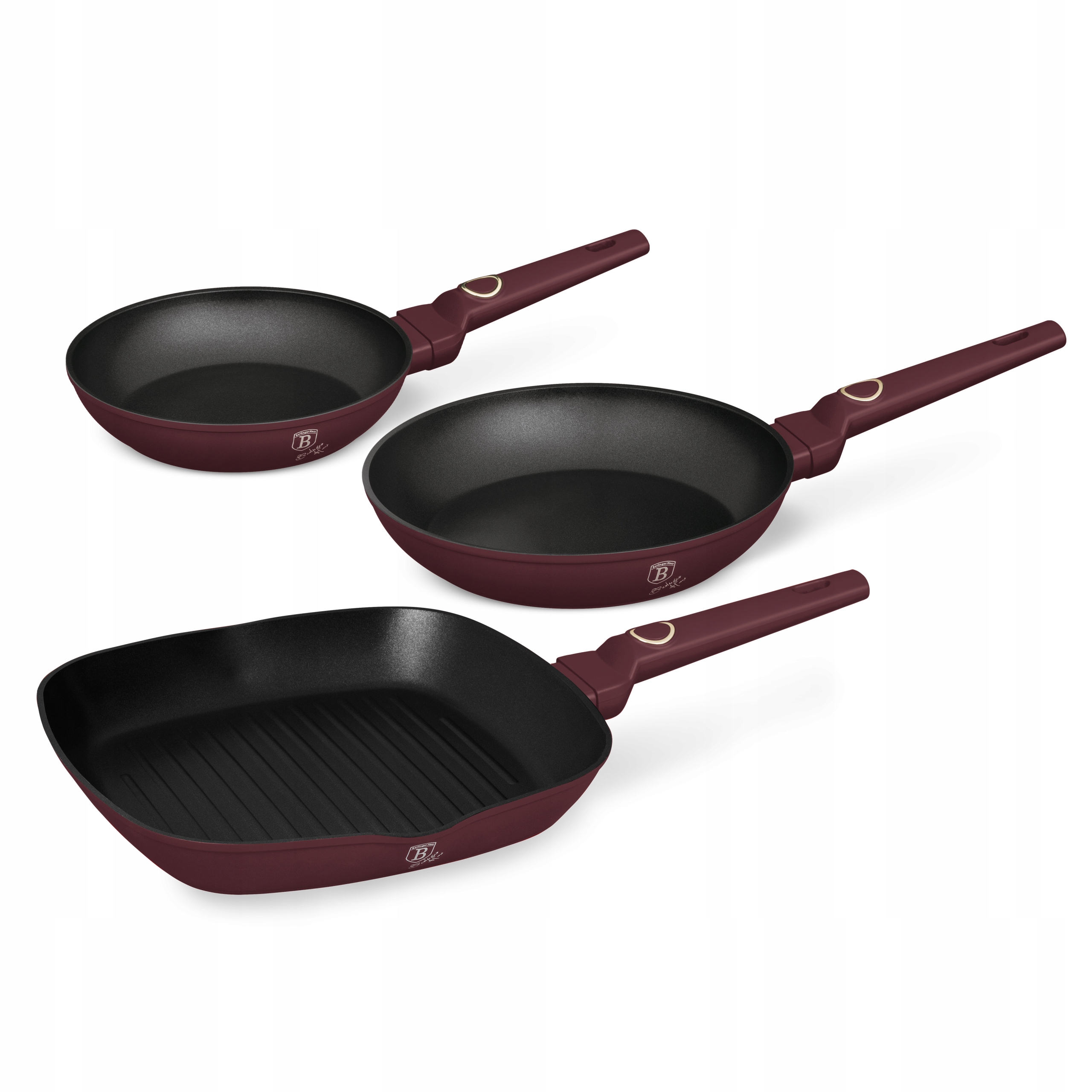 Sada titánových panvíc 3ks s priemermi 20, 24 a 28 cm Berlinger Haus