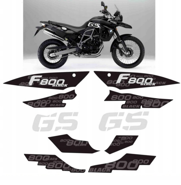 Naklejki BMW F800 GS 2012 TRIPLE BLACK