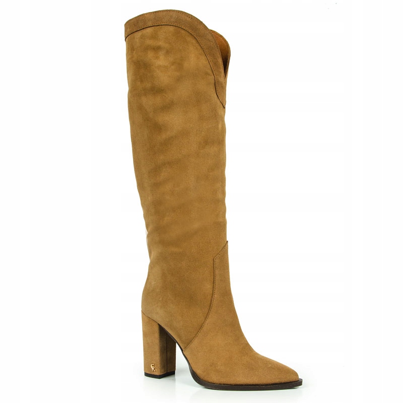 Carinii B8306 Klasické Kozačky Boho Kůže Červená 36