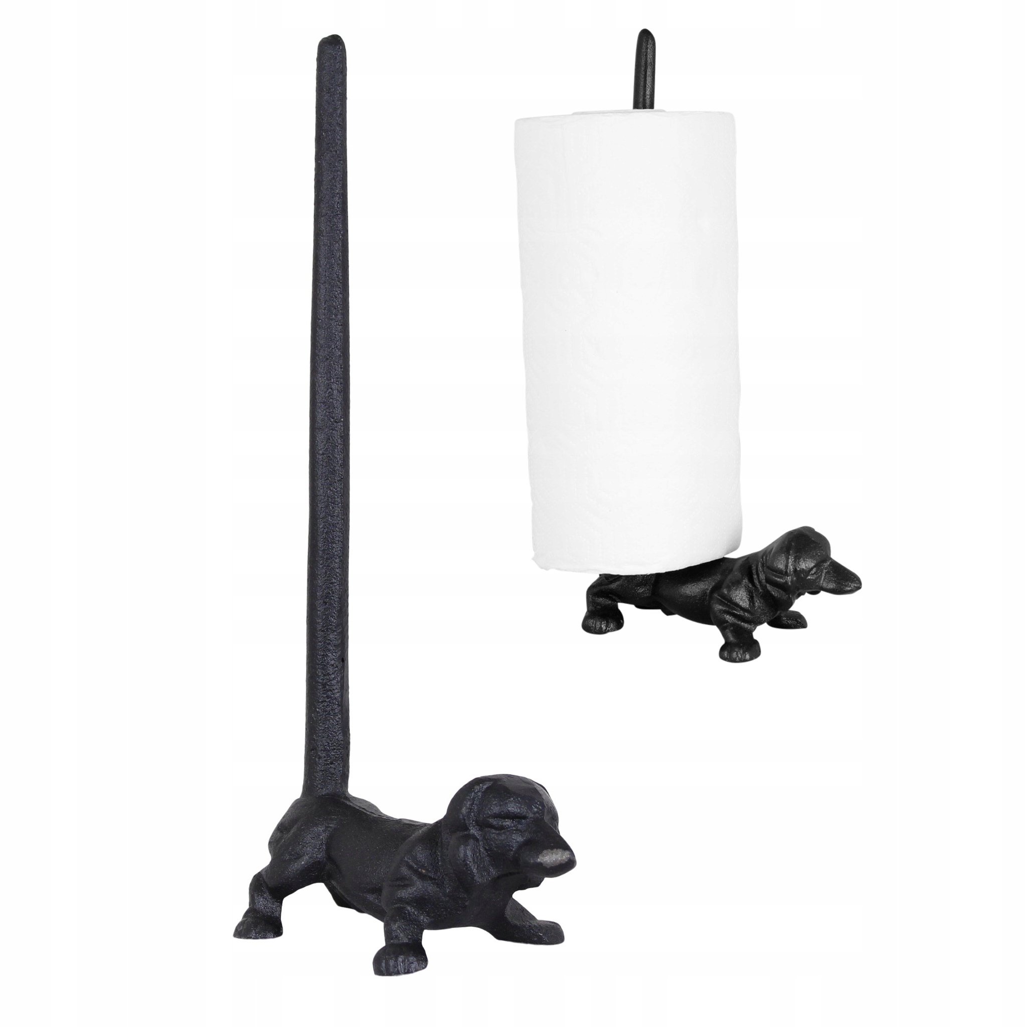 Stojan Na Papírové Ručníky Jezevčík Kuchyňský Držák Litinový Černý 30 cm
