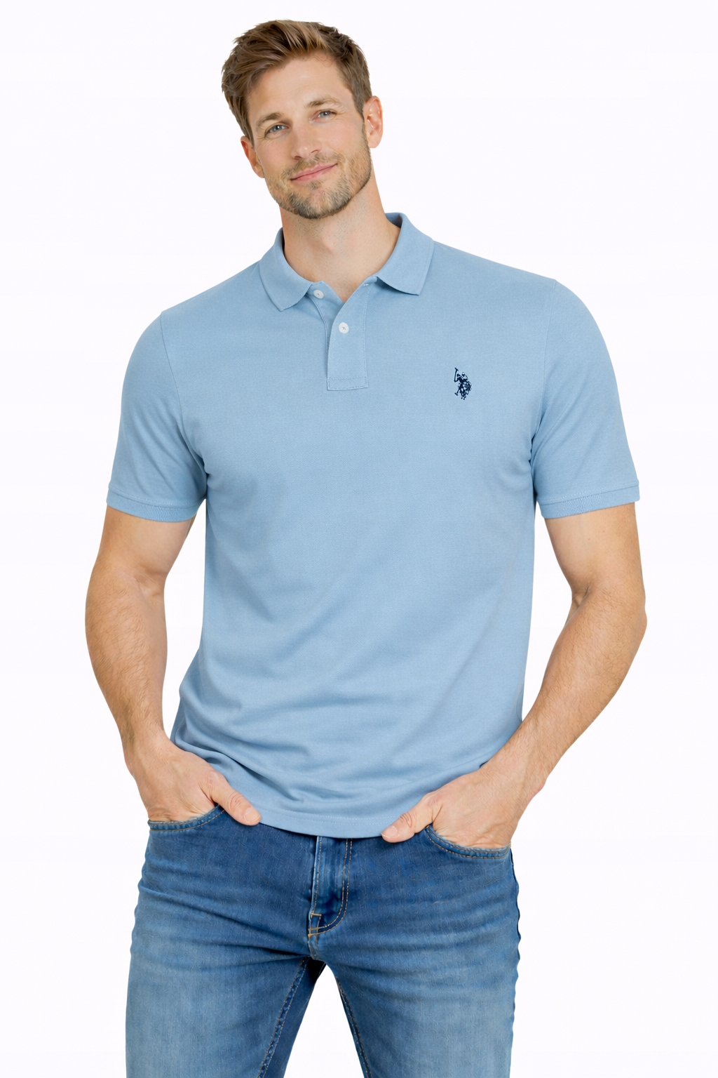 U.s. Polo Assn. Tričko Pánské Polo MUP3312-209 modrá bavlněná barva