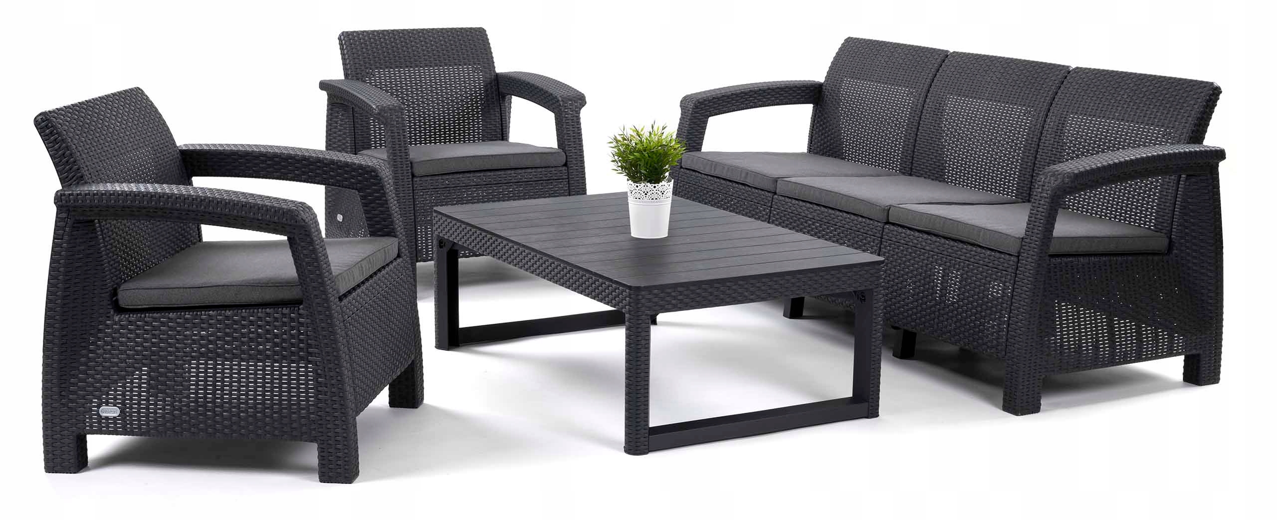 

Zestaw Mebli Ogrodowych Corfu Lyon z sofą 3 osob.