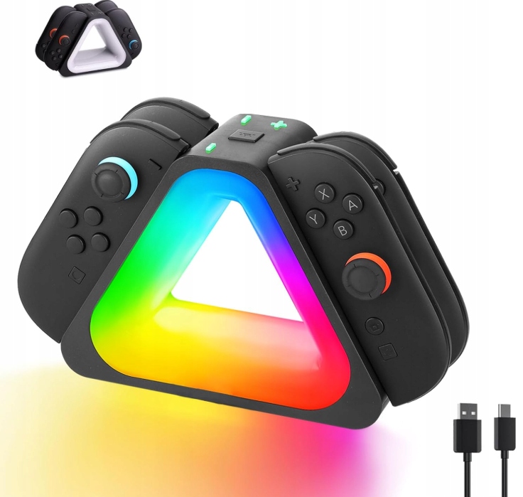 Stacja ładująca RGB do nintendo switch 2 na 4