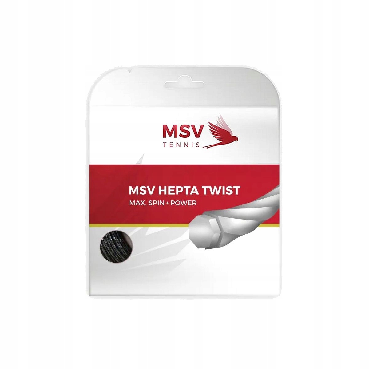 Naciąg do tenisa Msv Hepta Twist Antracyt 1,15 mm 12 m