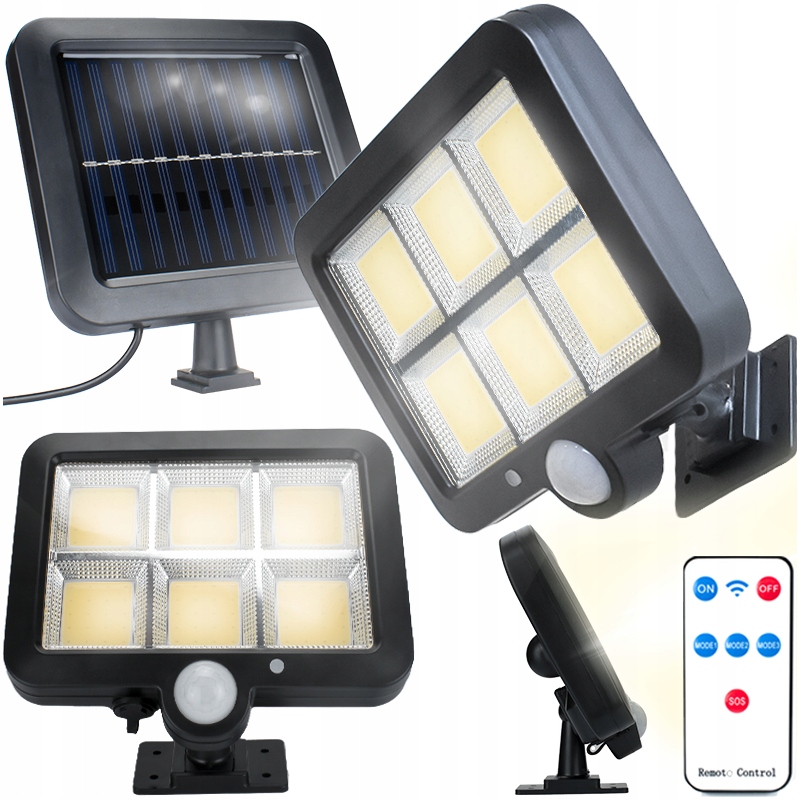 

Lampa Led Z Panelem Solarnym Z Czujką Ruchu IP65