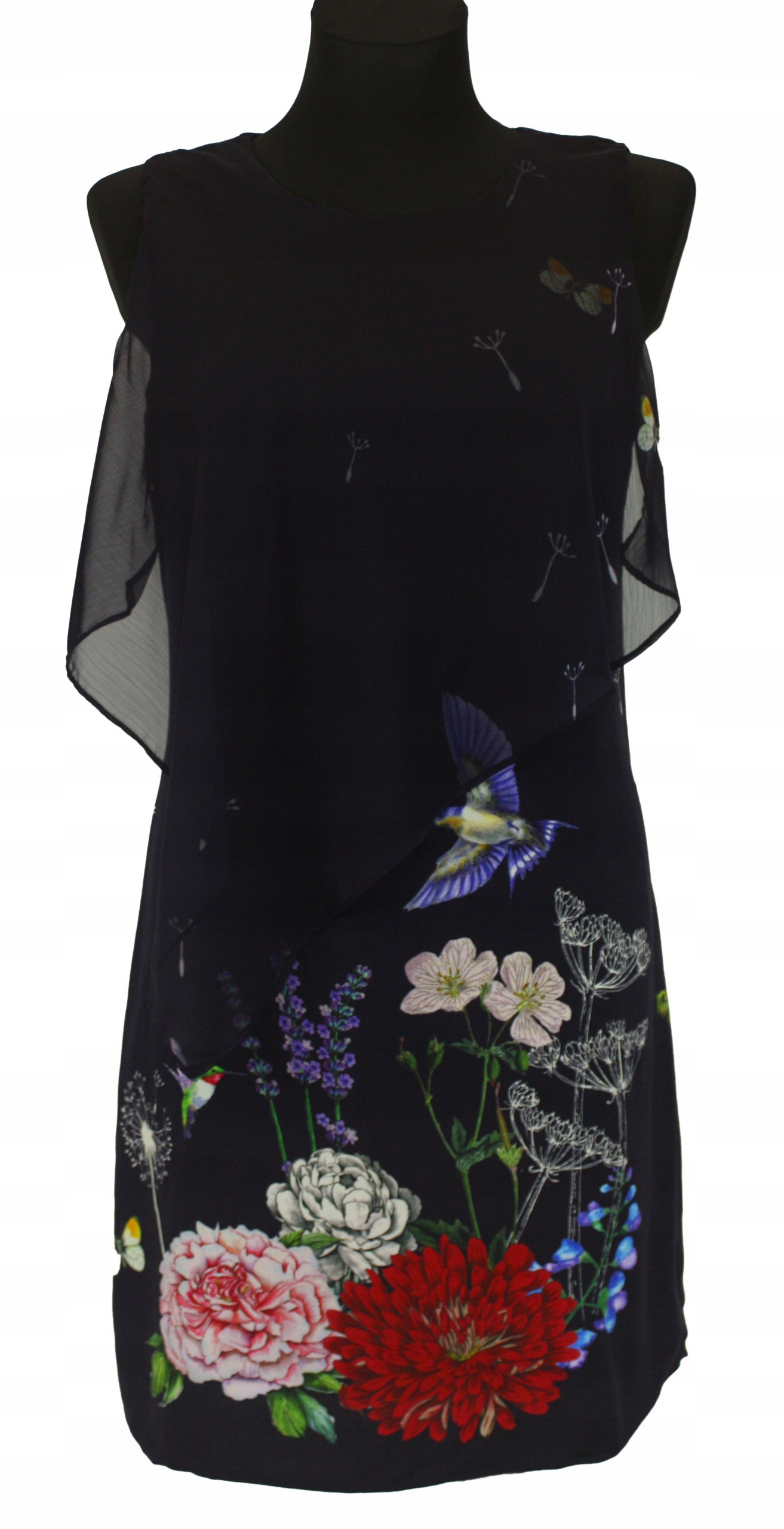 

Sukienka mini bez rękawów Desigual w kwiaty 38