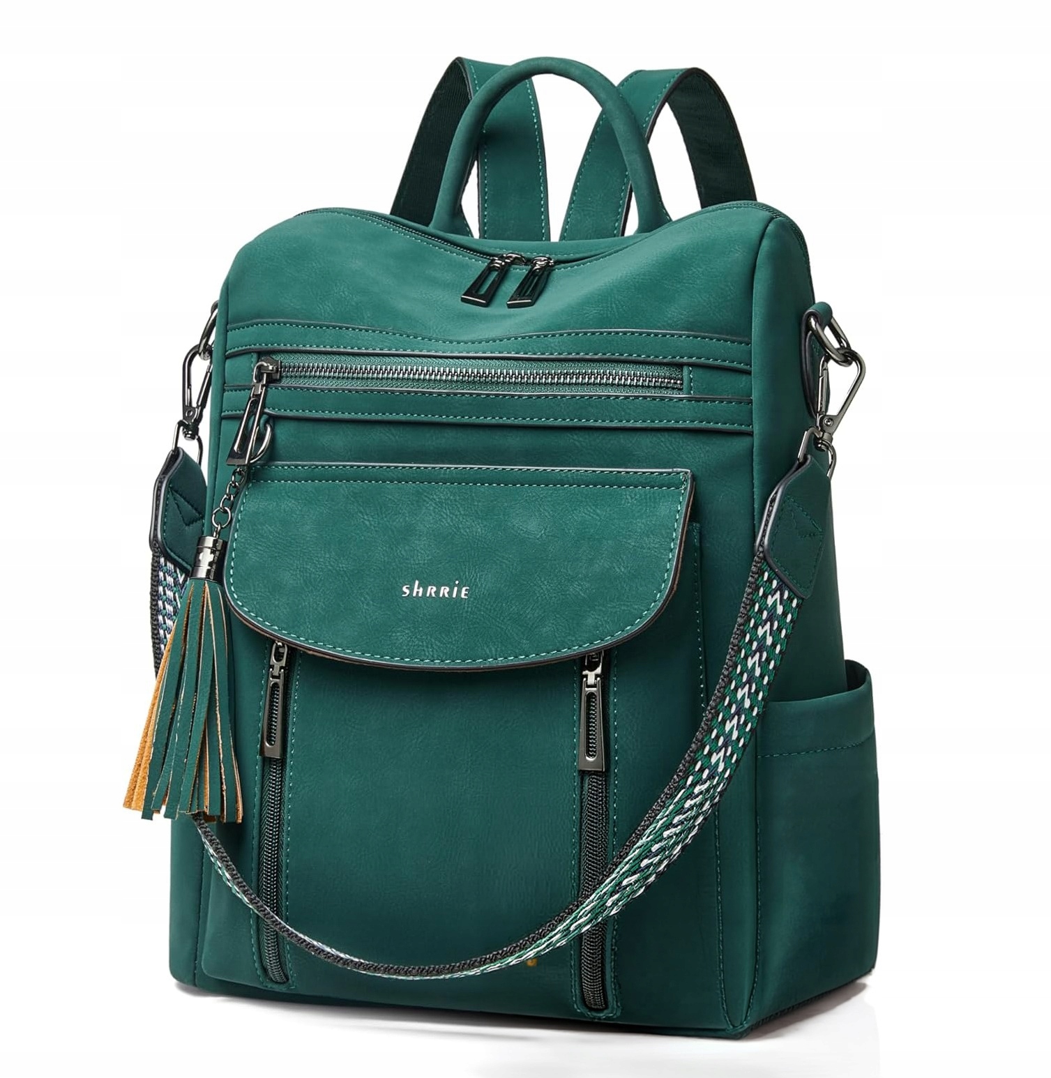 Batoh Lahvově Zelená Barva 3v1, kabelka na notebook Elegantní