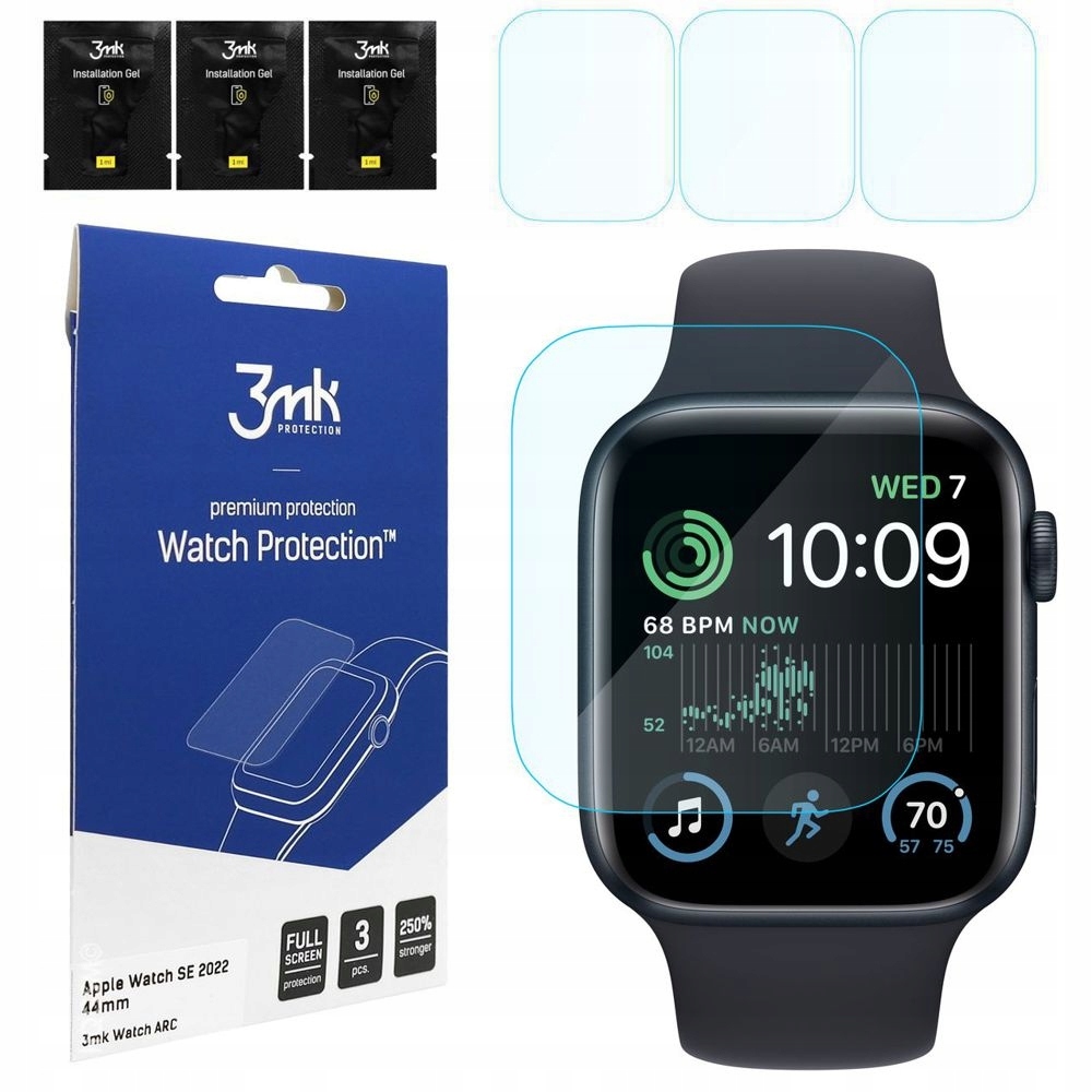 

3x Folia Hybrydowa 3MK do Apple Watch Se 2022 44mm