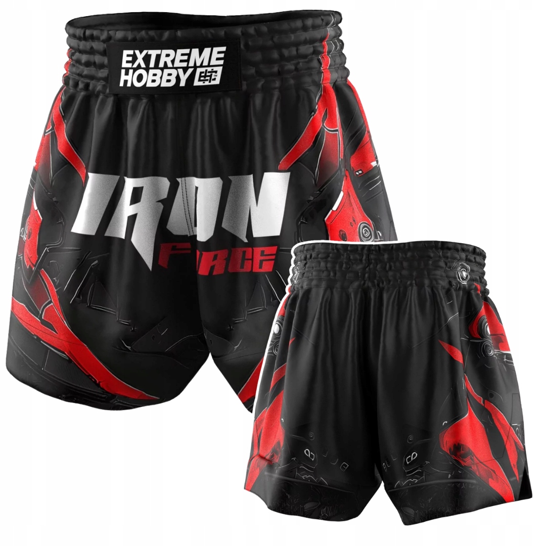 Spodenki Muay Thai Extreme Hobby Iron Force Czerwony r. XL