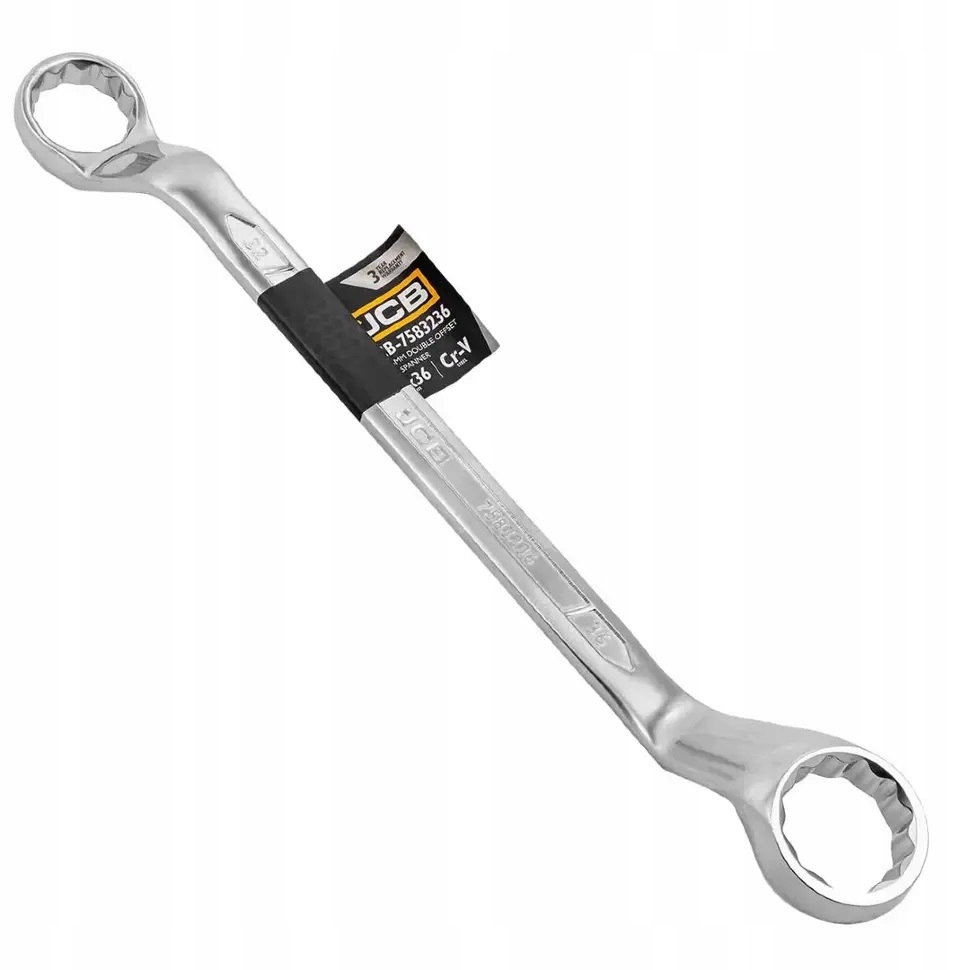 Jcb Klucz Oczkowy 2-stronny odgięty o 45 Stopni 32x36 mm Cr-V 12-KĄTNY