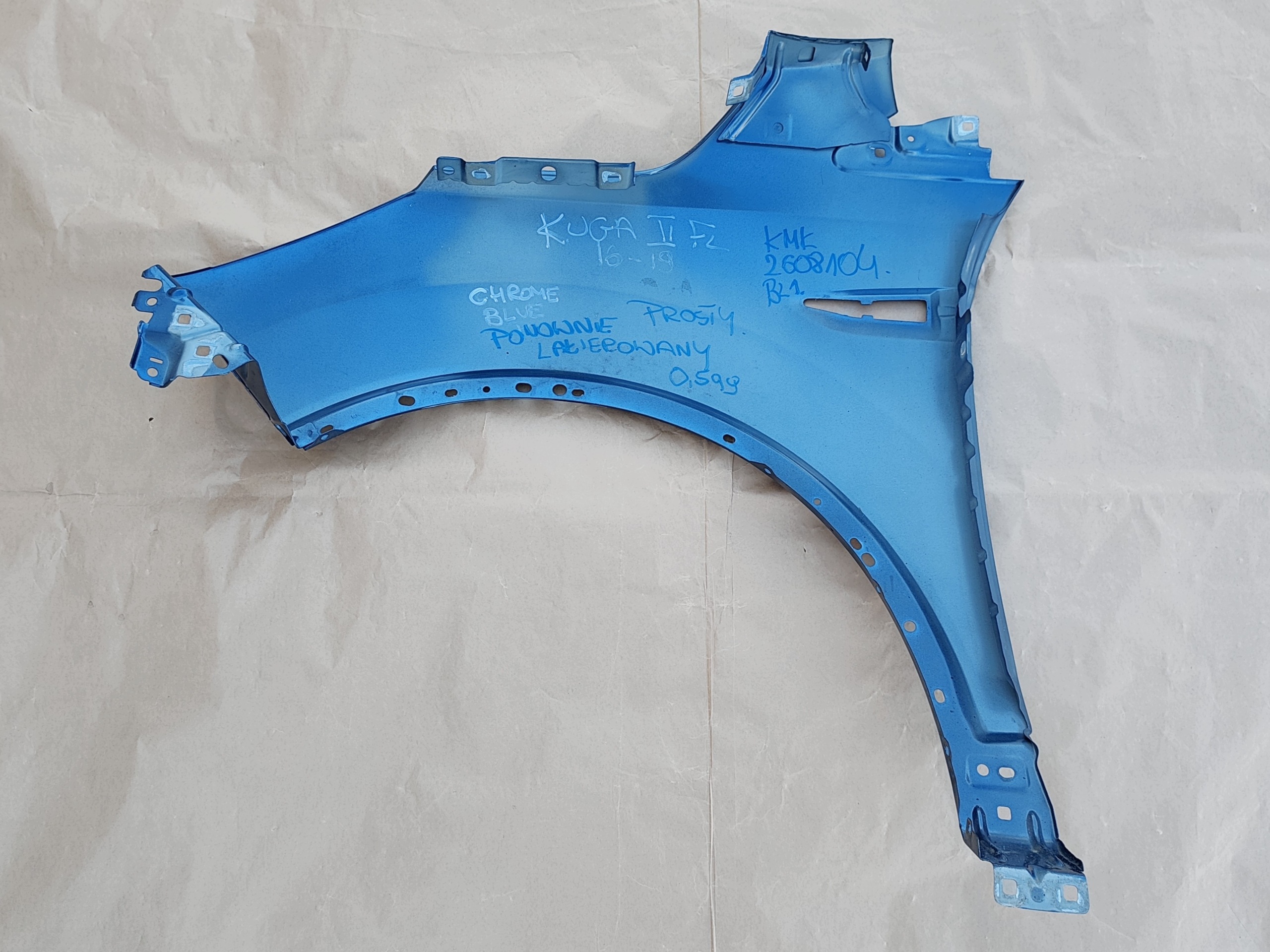 FORD KUGA MK2 LIFT 2016-2019 fender right front CHROME BLUE