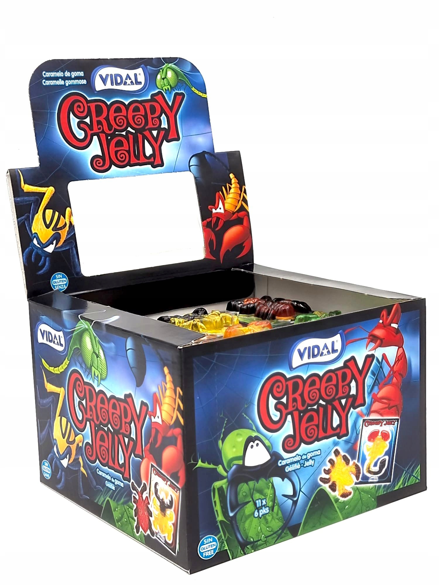 Levně Želé Bonbony Creepy Tarantule 11g Vidal 66 Ks