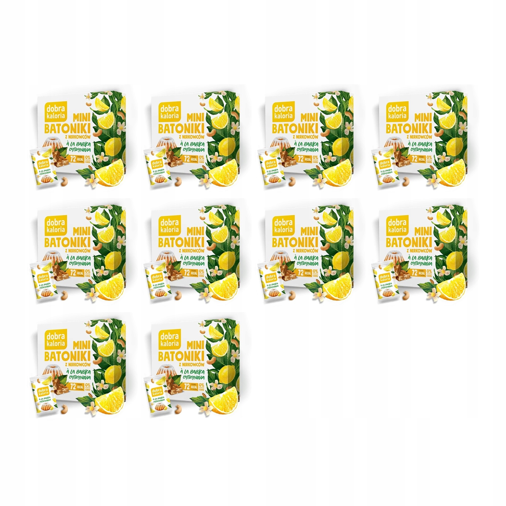 Zestaw Dobra Kaloria Mini batoniki z nerkowców Babka Cytrynowa 102 10 szt.