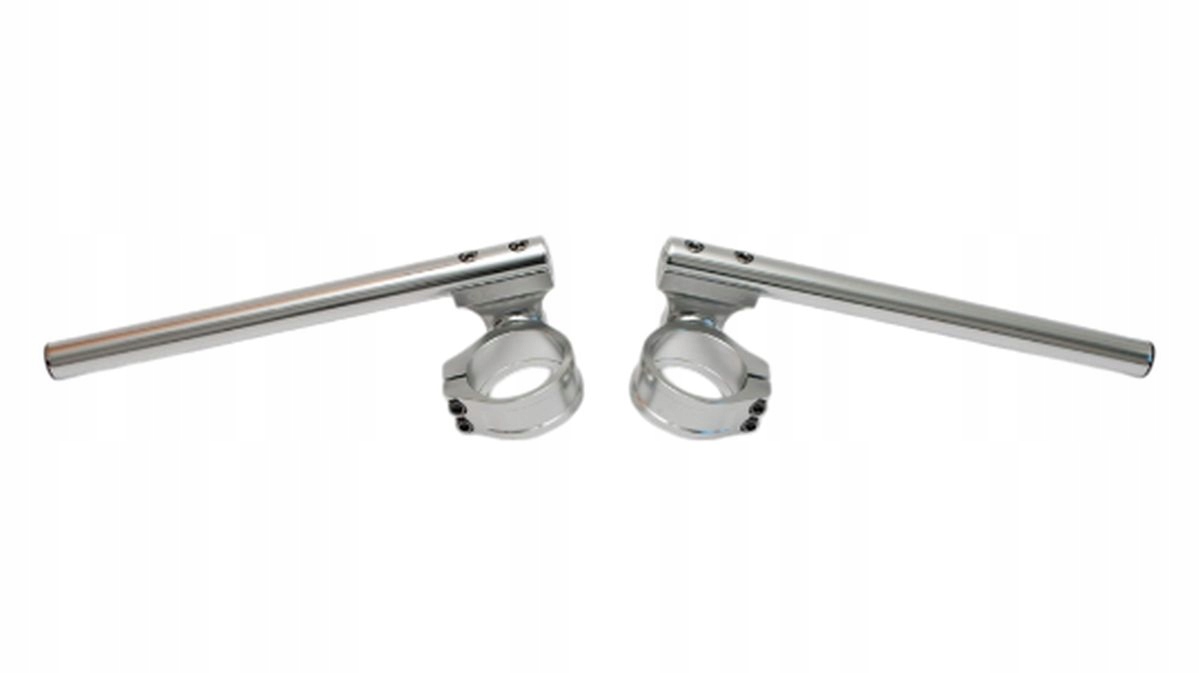 Accel Dvojdielny Nastaviteľný Street Clip-on Volant S Rukoväťou 54 MM, Strieborný