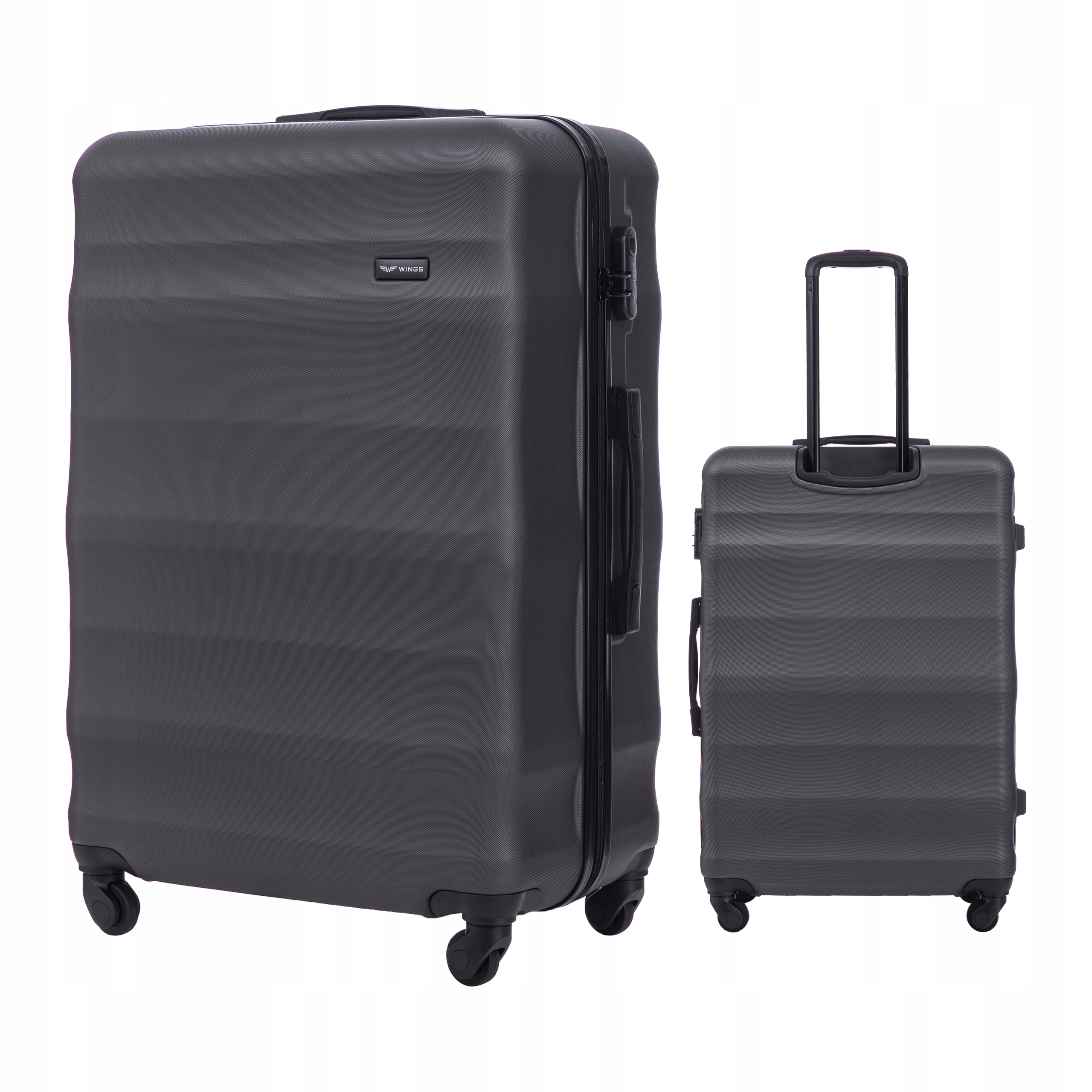 Velký XXL kufr na 4 kolečkách, tvrdé cestovní zavazadlo, kódový zámek Wings