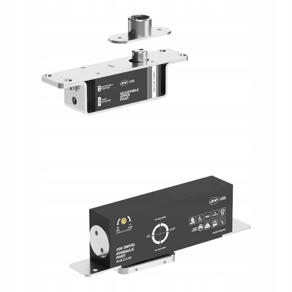 Hydraulický záves pre plastové dvere 200 Swivel Do 200 kg IN.05.212.HO
