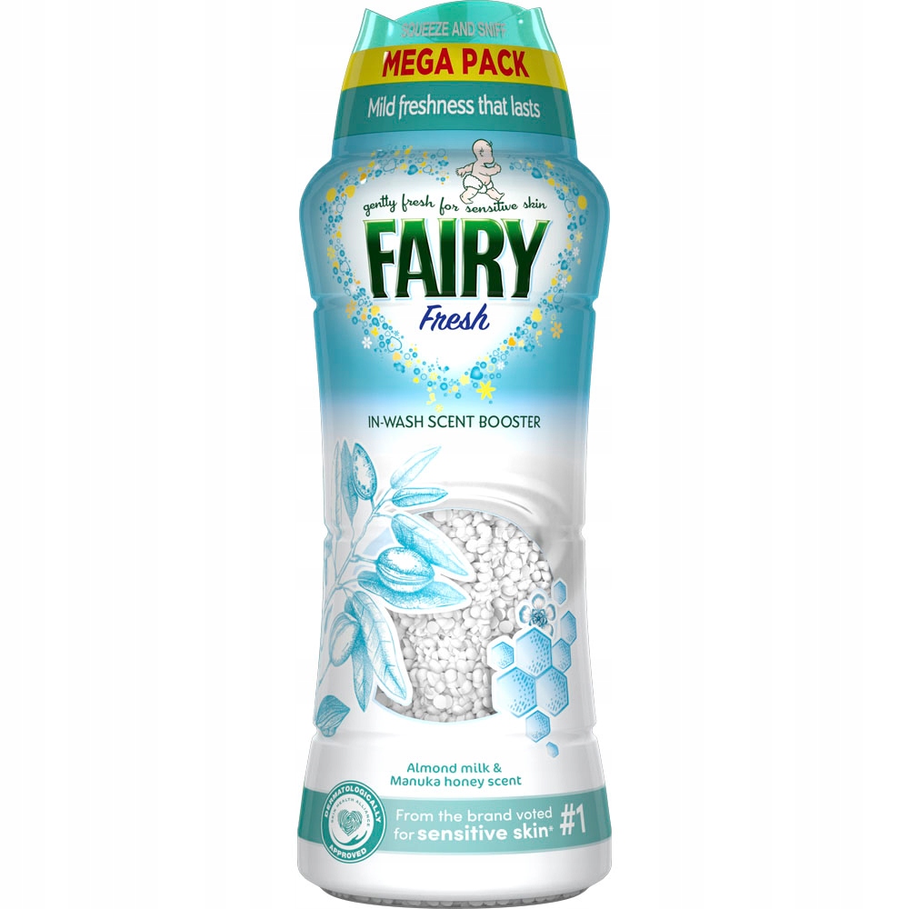Levně Fairy Fresh sensitive vonné perličky do praní pro citlivou pokožku 570g