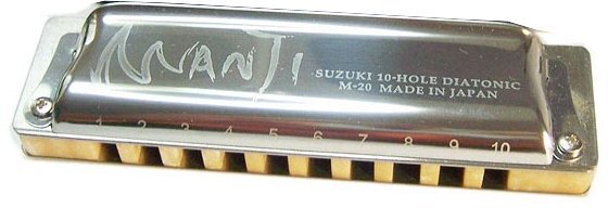 Suzuki M-20 Manji foukací harmonika, ladění Hi G
