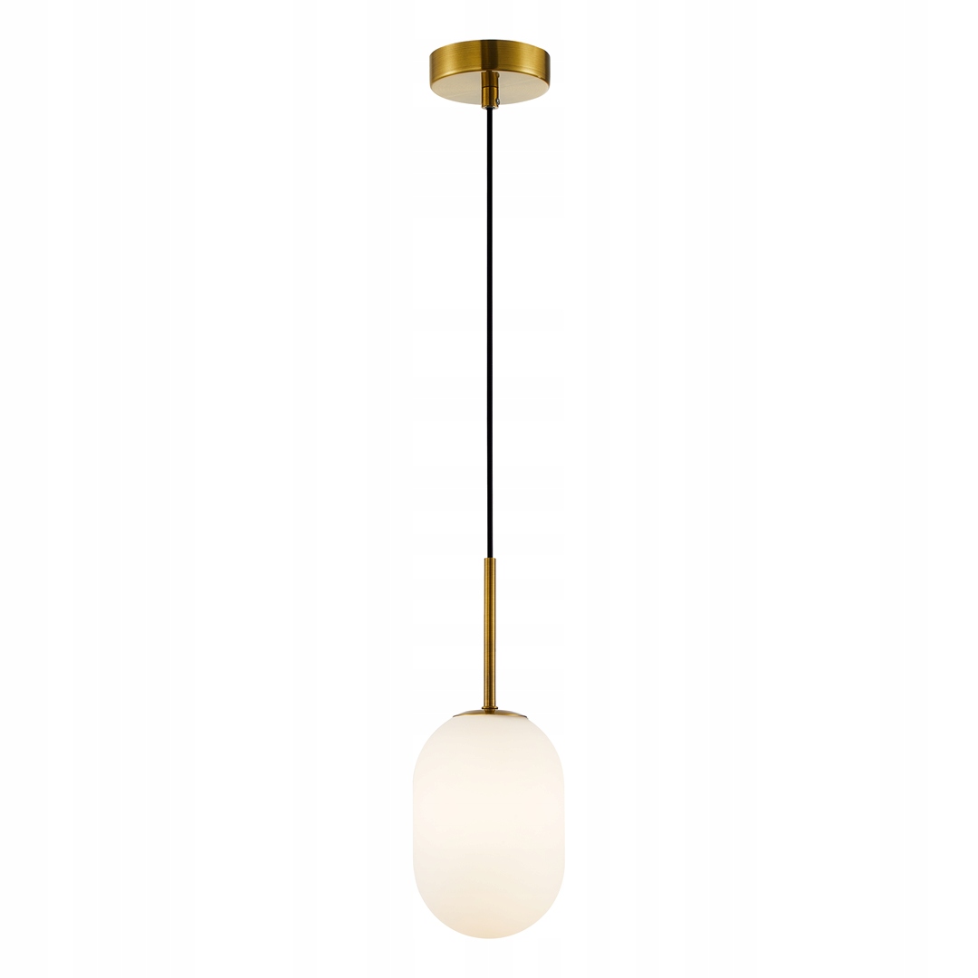 Závěsná lampa Alias Zlaté skleněné stínítko 1xE14 12x133 cm Stropní Svítidlo Dům