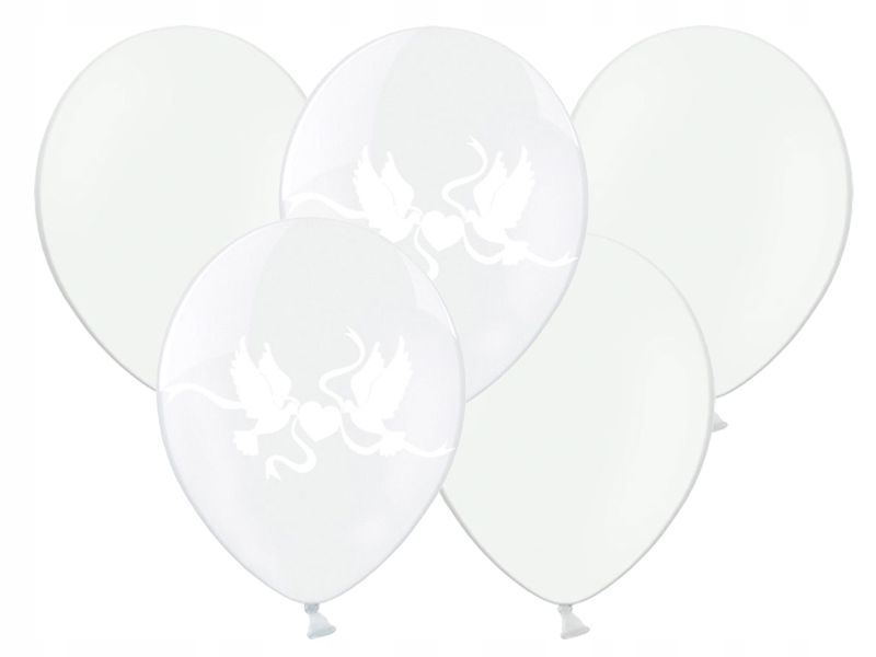 

Balony Ślubne Bukiet Balonów Gołąbki 5szt