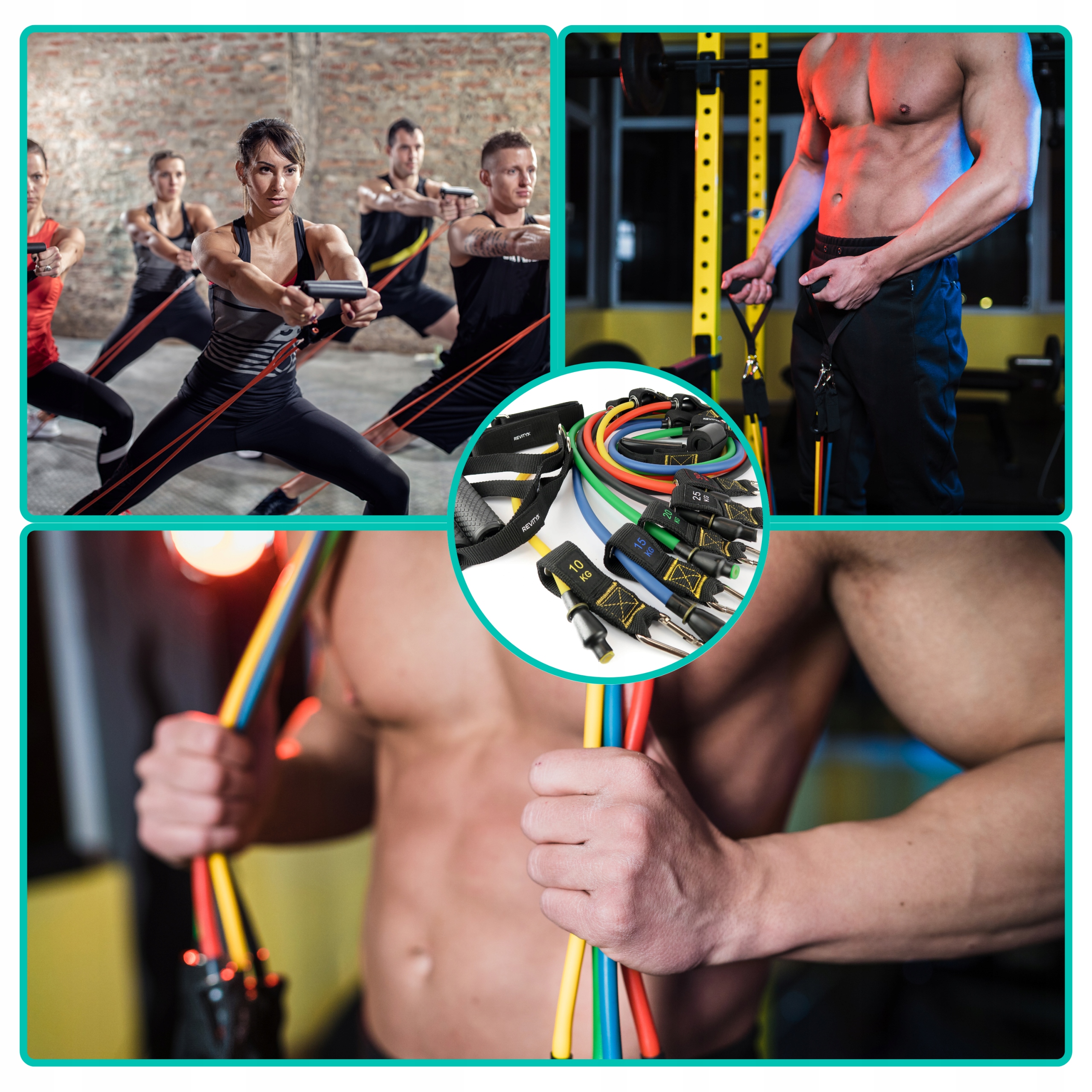 ZESTAW GUM DO ĆWICZEŃ WORKOUT BANDS PRO + GUMY OPOROWE MINI BAND PREMIUM Długość (cm) 120 cm