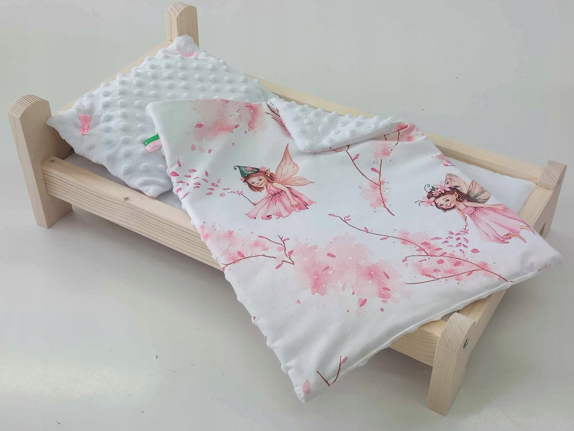 ŁÓŻKO DLA LALEK. ŁÓŻECZKO Z POŚCIELĄ I MATERACEM