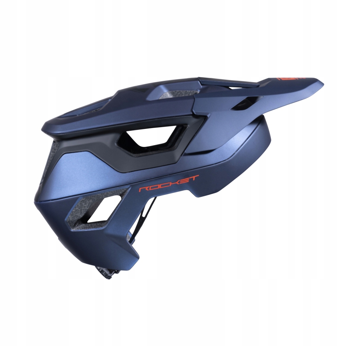 Kask Rowerowy Mtb Rocket Dark Blue Niebieski/pomarańczowy L 59 60 CM