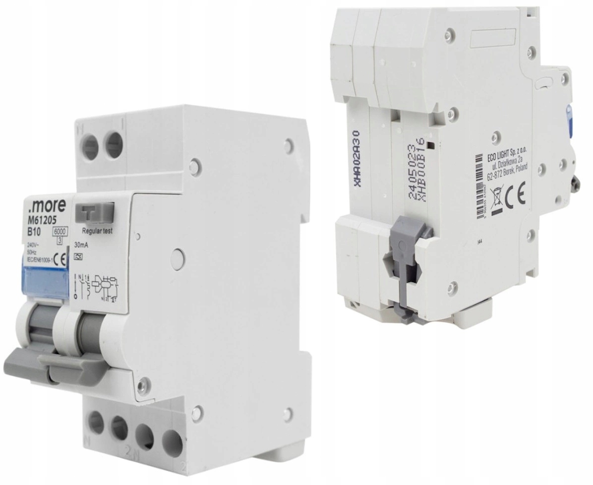 Proudový spínač s nadproudovým členem 1PN B10A 30mA typ A