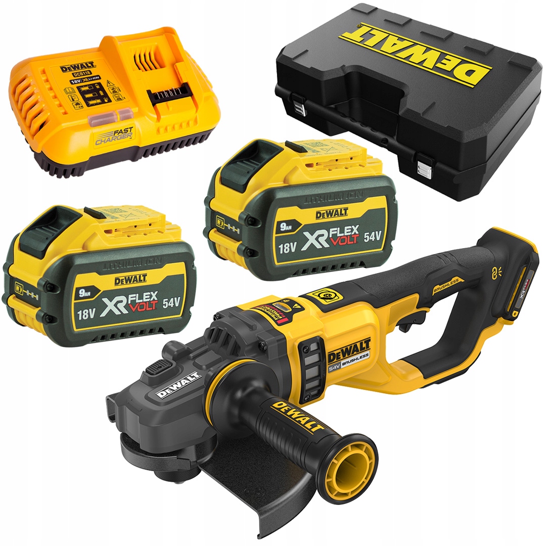Úhlová bruska 230 mm 3000W brzda Flexvolt 54V 2x9/3Ah DeWALT DCG460X2