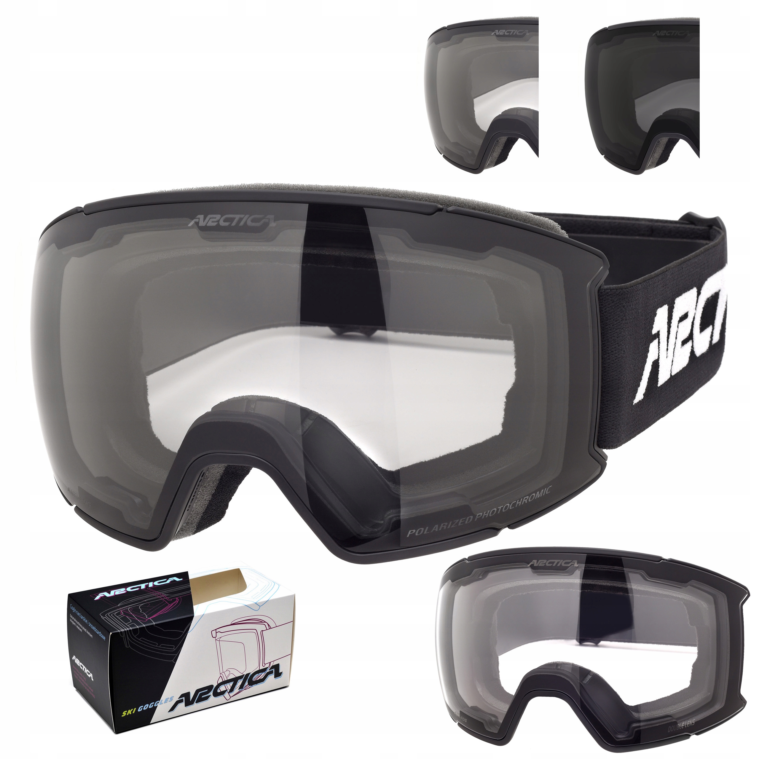 Lyžařské Brýle Arctica G-121FP Fotochromatická Polarizace Bezbarvé Sklo