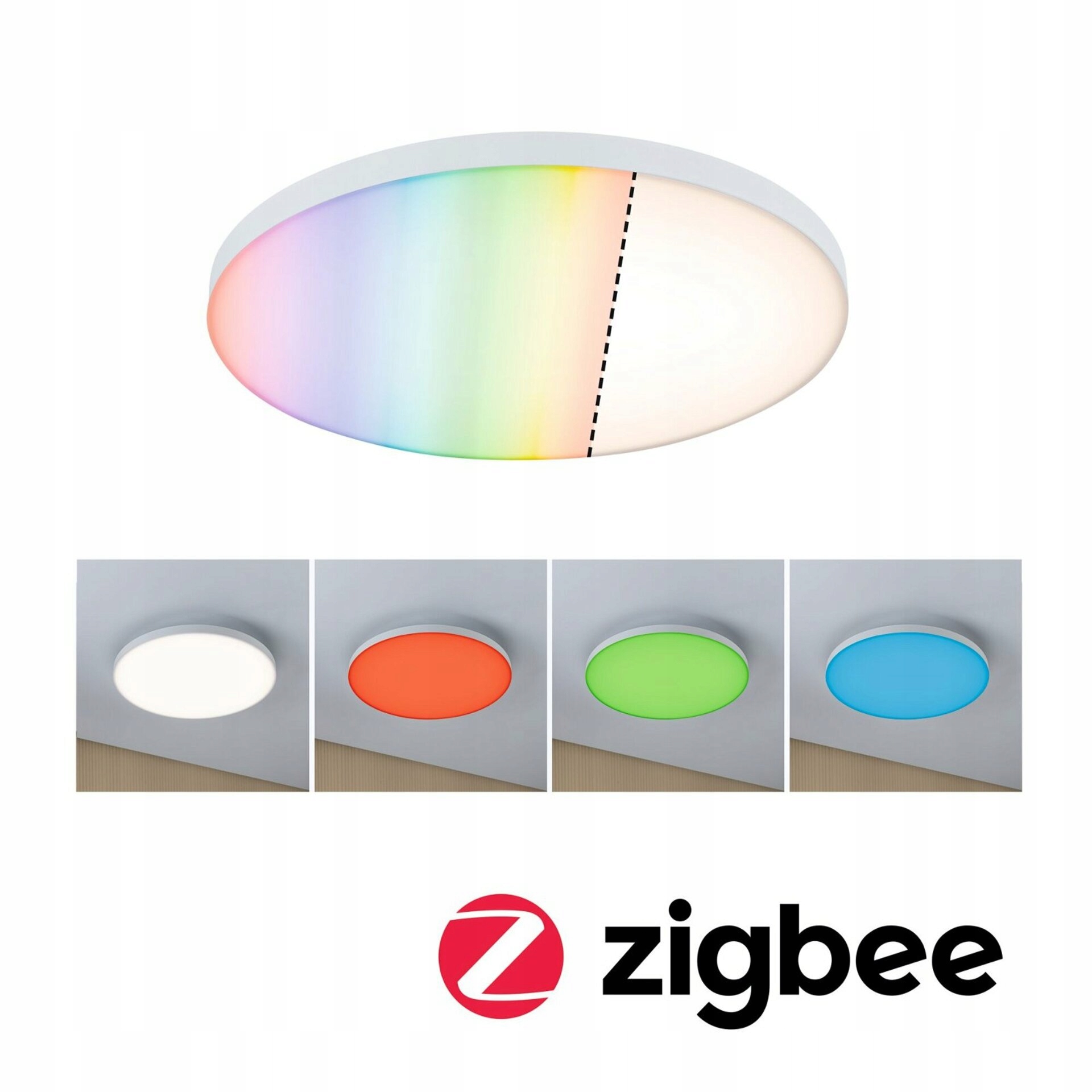 Paulmann Led panel Velora 400 mm kruhový Rgbw Zigbee chytré osvětlení bílé