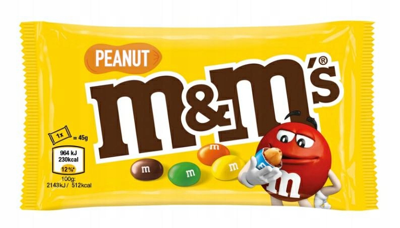 24 Sztuki M&m`s Orzechowe 45G