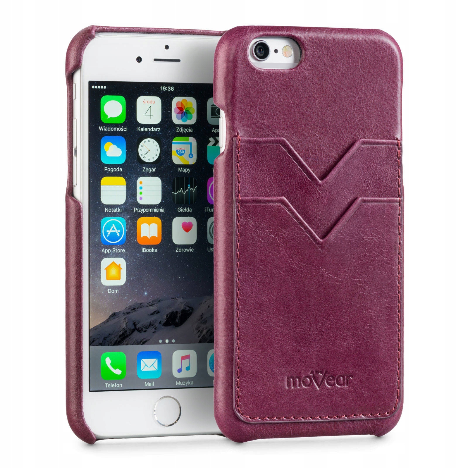 Zadní Kryt pro iPhone 6s 6 Kožené Pouzdro s prémiovým pouzdrem Movear
