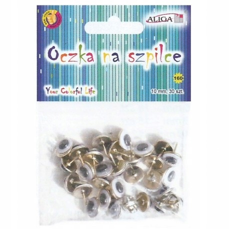 ruchome oczka 10mm na szpilce 30szt. | MT-6411 — 2