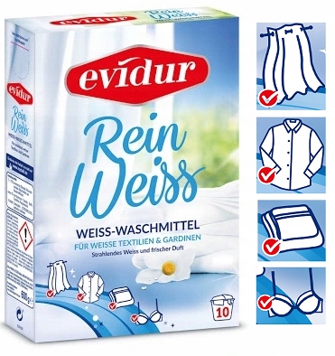 

Evidur Proszek do białych tkanin (10 prań) 600g De