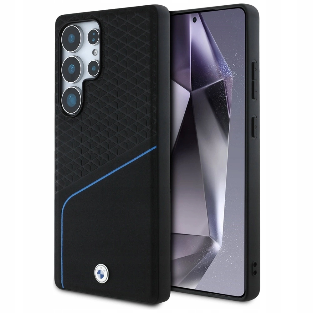 Pouzdro Bmw Leather Textured and Smooth MagSafe pro Samsung Galaxy S25 Ultra