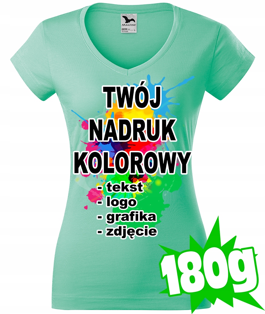 

Koszulka Z Własnym Nadrukiem damska M V-neck 95