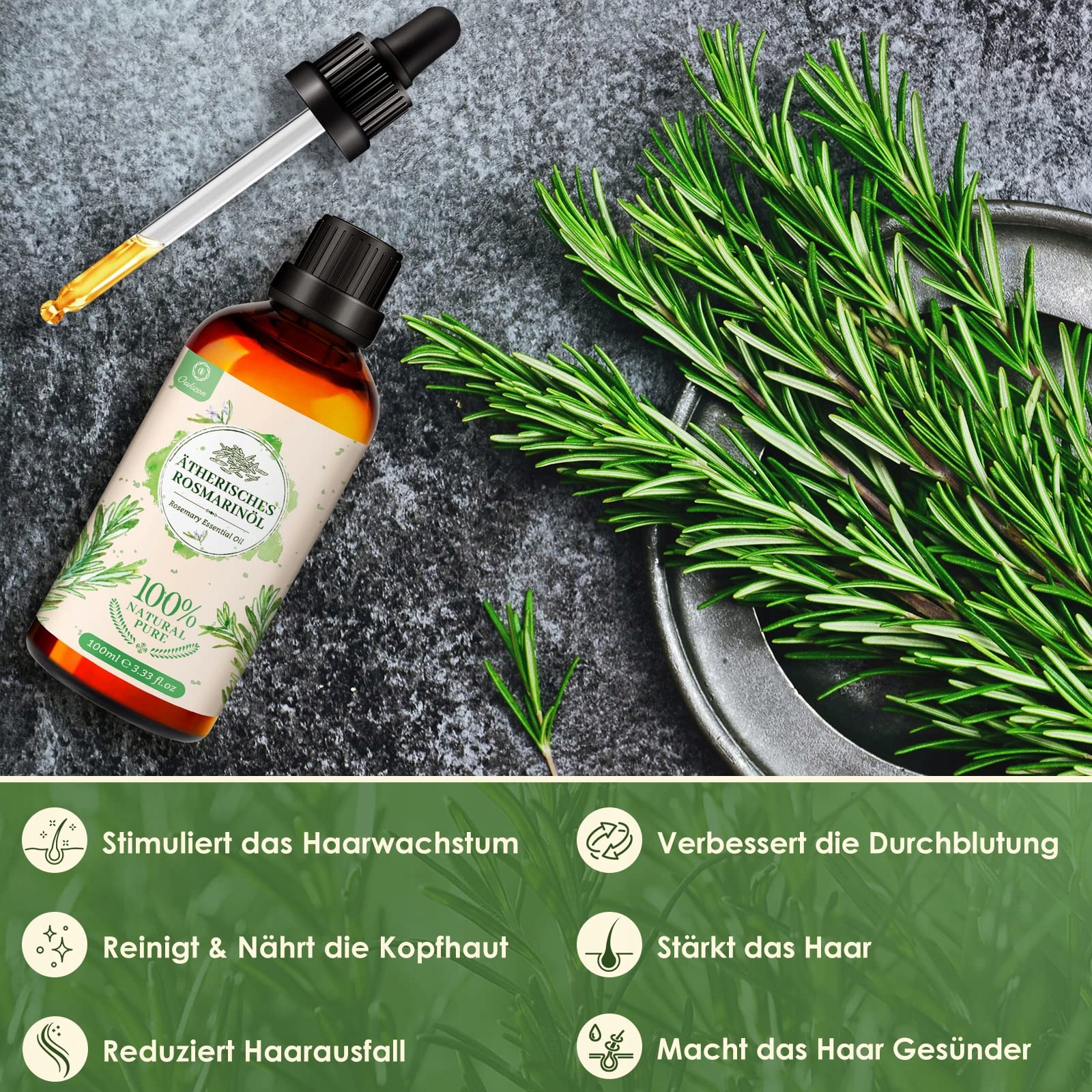 NATURALIS Olejek Rozmarynowy 100ml Przeciw Wypadaniu Włosów — miniatura 4