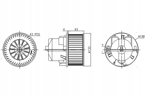 Ventilátor Ventilátoru Nissens 30767008 31267505 8623