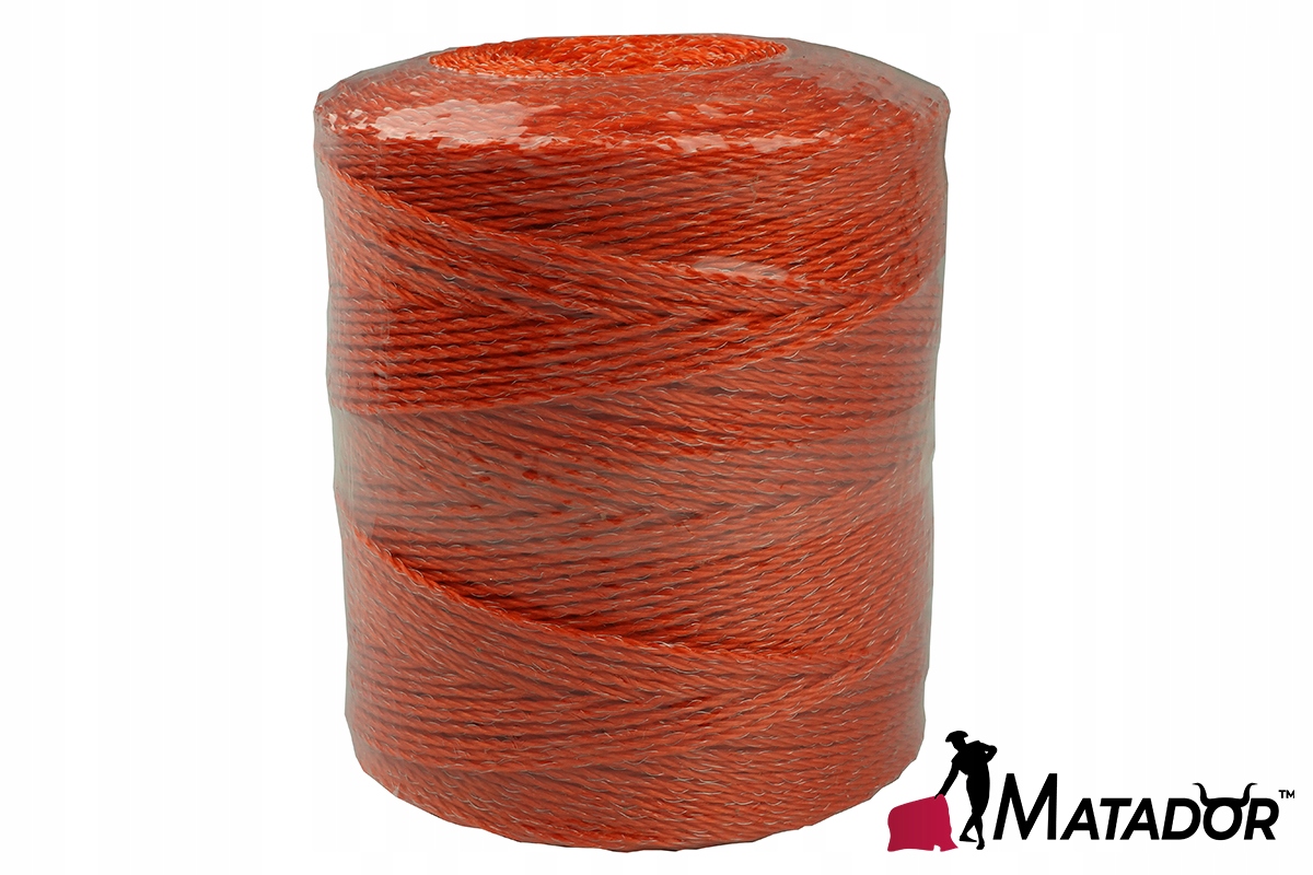 LINKA drut plecionka POMARANCZOWA PASTUCH DO PASTUCHA NA BYDŁO BYKI 500m Obciążenie zrywające 60 kg