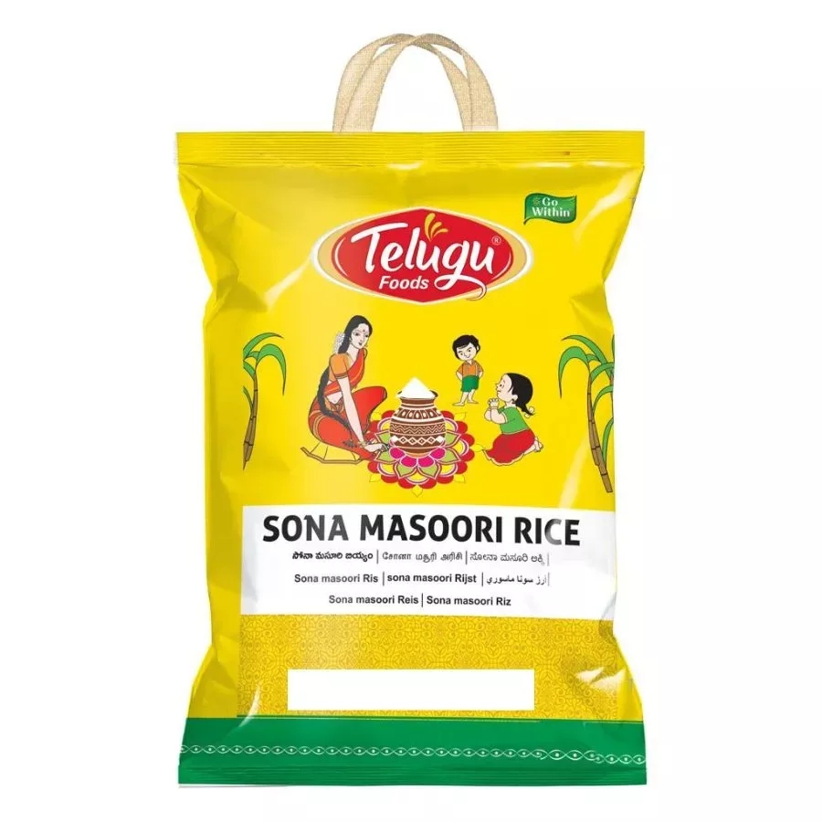 Levně Rýže Sona Masoori Rice Telugu Foods 10 kg