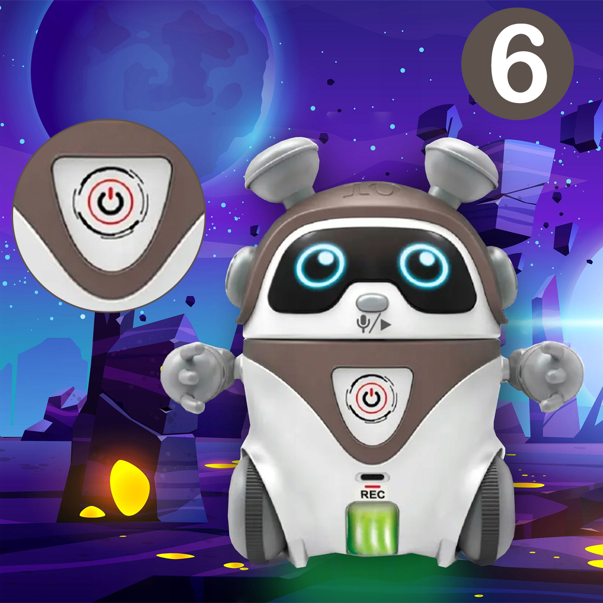 ROBOT INTERAKTYWNY INTELIGENTNY TAŃCZY MÓWI ŚPIEWA NAGRYWA UCZY ANGIELSKIEG Bohater brak