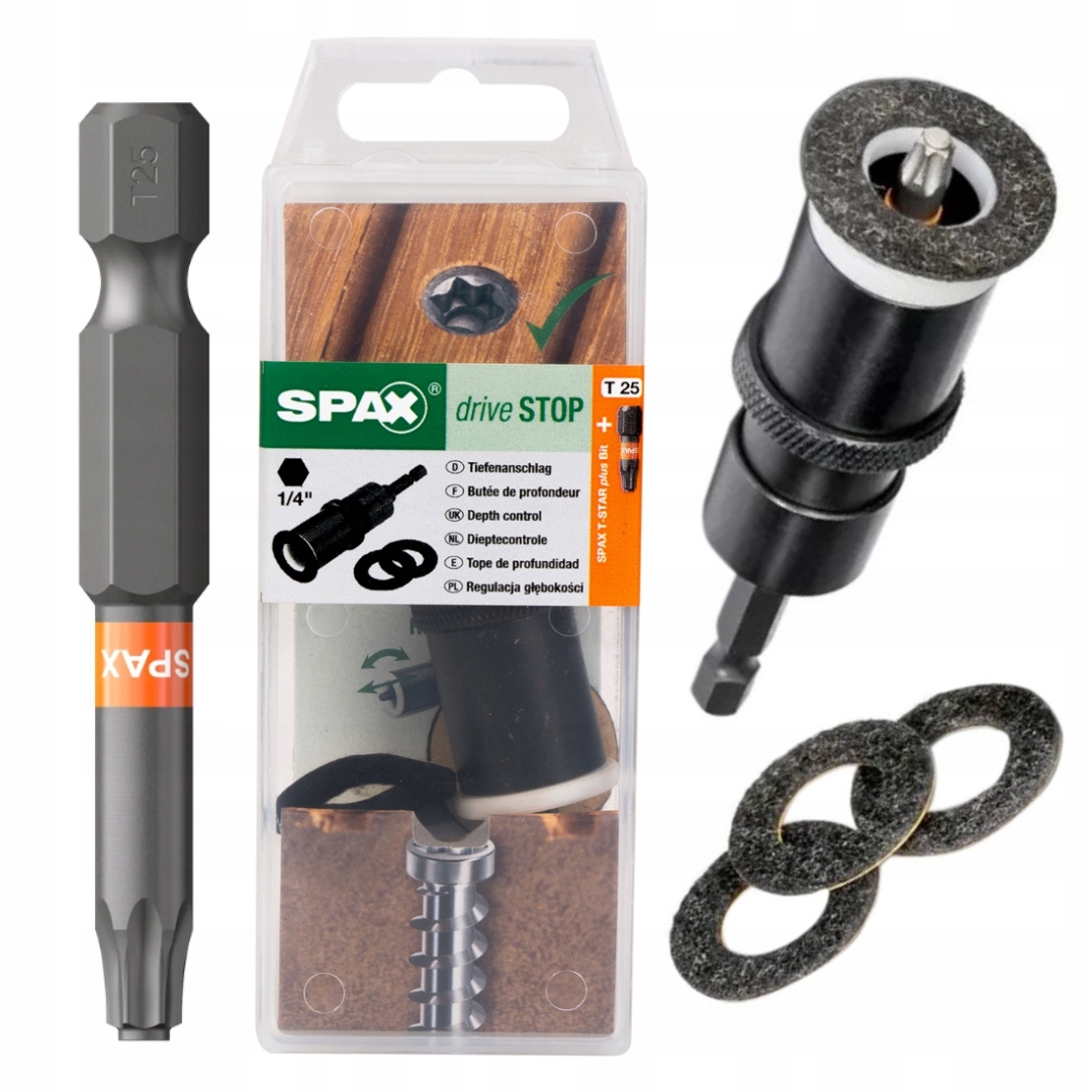 Držák bitů s omezovačem šroubování Spax Drive Stop 1/4