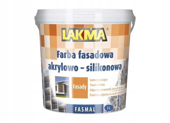 Farba fasadowa akrylowo-silikonowa Szary 1L LAKMA
