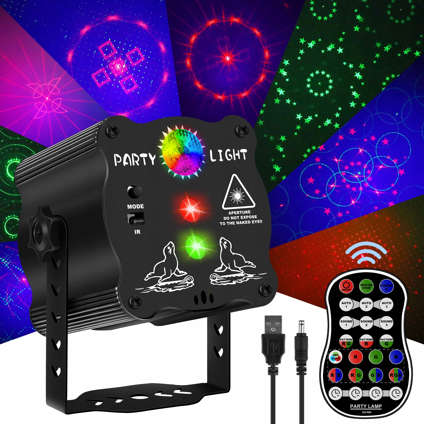 Światła Sceniczne LED Projektor Wiązkowy RGB DISCO