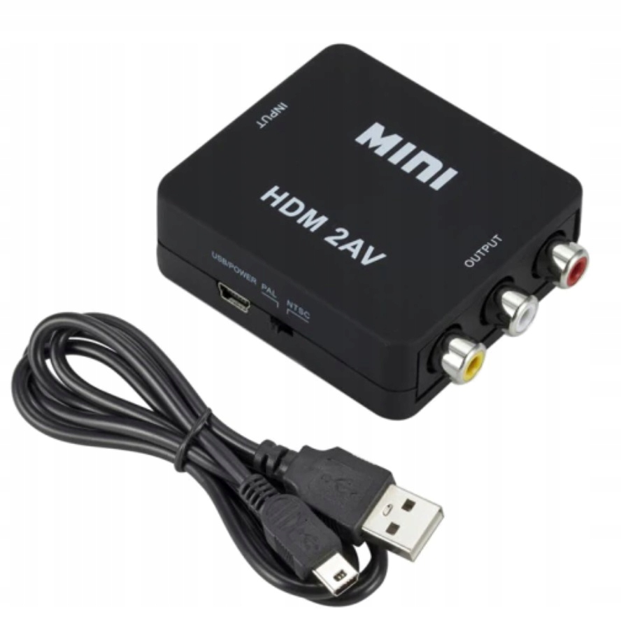 ADAPTER HDMI DO AV RCA KONWERTER CINCH 1080P KABEL